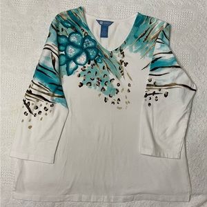 EUC KORET WOMEN'S TOP; SUPER SOFT TEESHIRT FABRIC; SIZE L $12